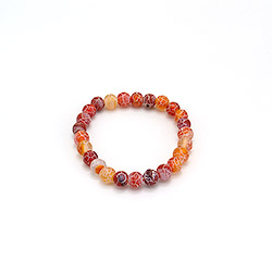 Браслет агат кракле матовый рыжий 8мм