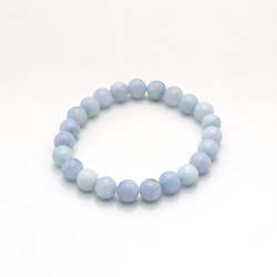 Фото товара браслет из кварца шар цвет светлый аквамарин 8мм