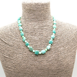 Бусы амазонит квадрат грань 10мм