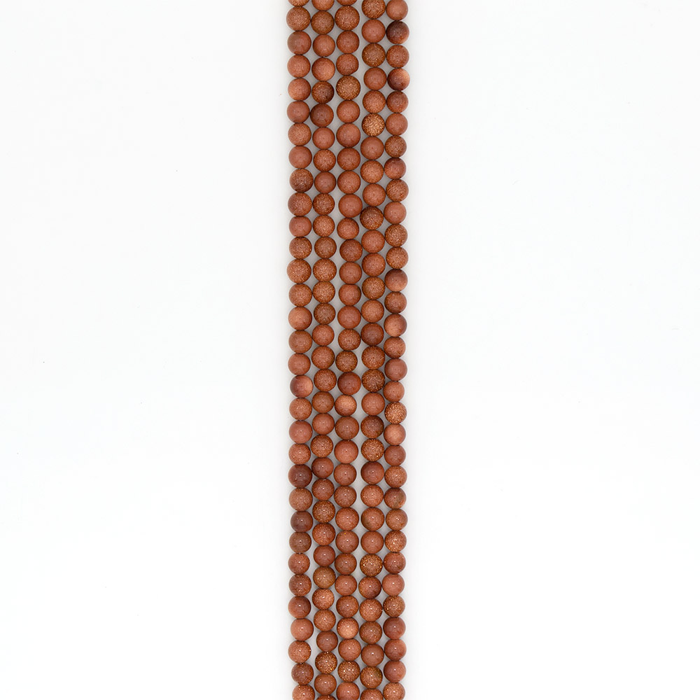 Фото товара авантюрин синтетический коричневый 8 мм