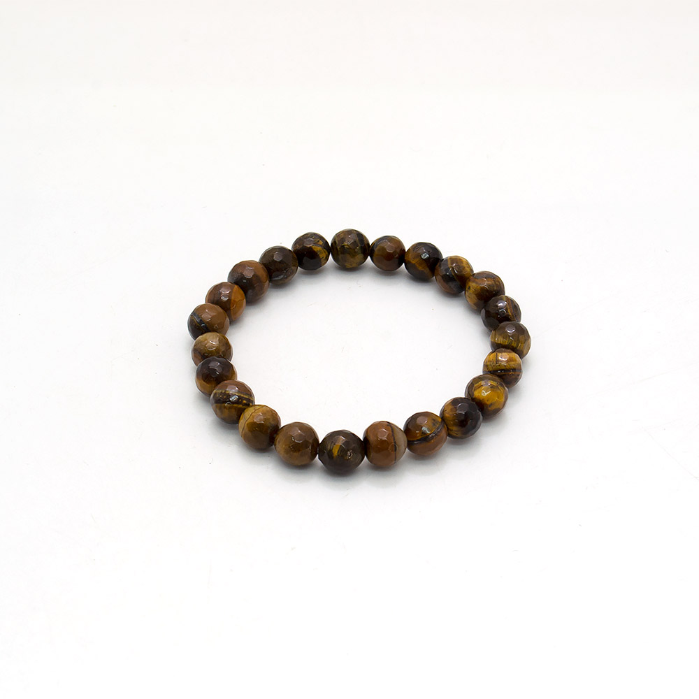 Фото товара браслет тигровый глаз 8мм грань