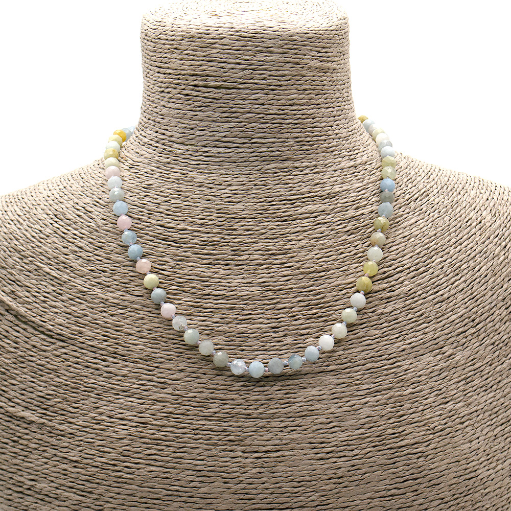 Фото товара бусы морганит грань люкс 6мм