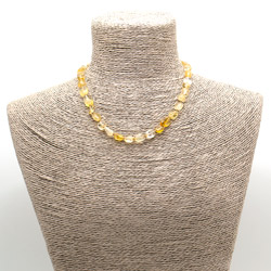 Бусы цитрин галтовка 10*8мм