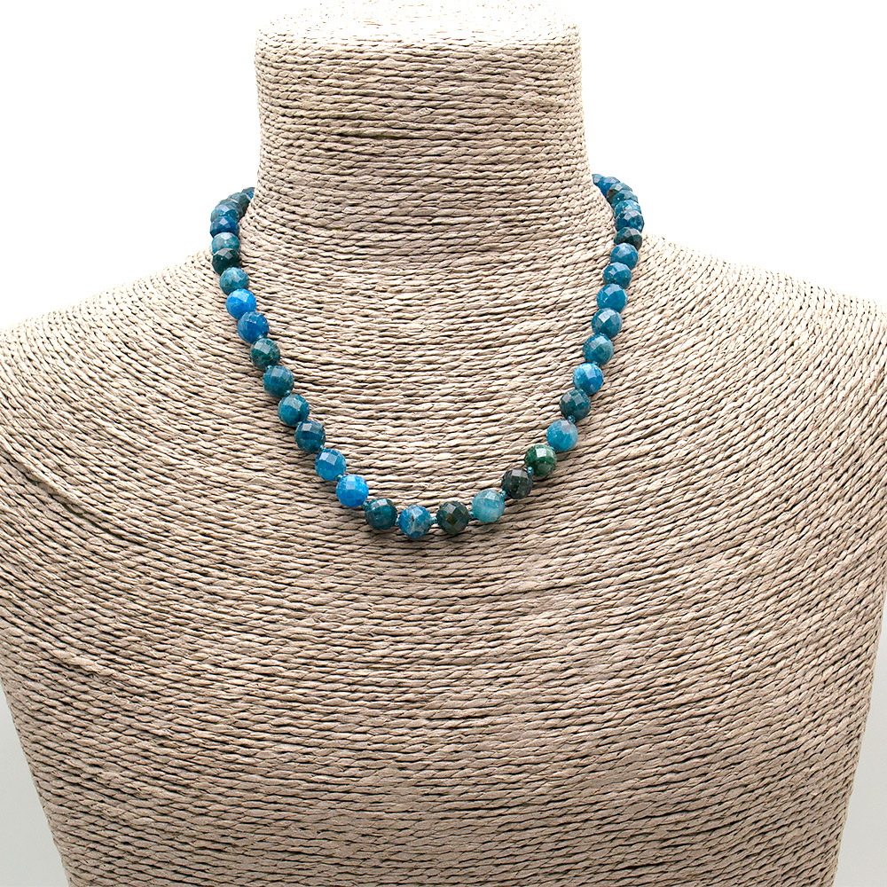 Фото товара бусы апатит грань люкс 8мм