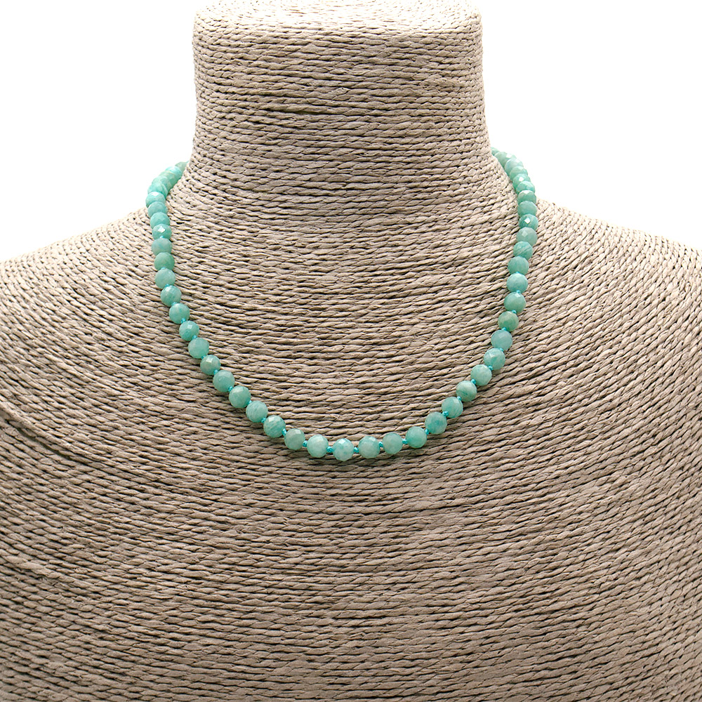 Фото товара бусы амазонит грань люкс 6мм