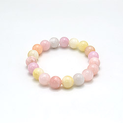 Браслет из кальцита пигментированного микс цветов 10мм