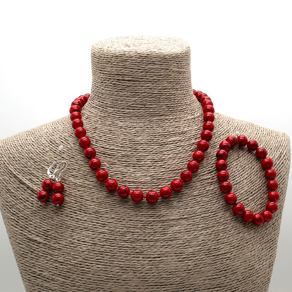 Фото товара набор красная мозаика с гелиотисом 10мм