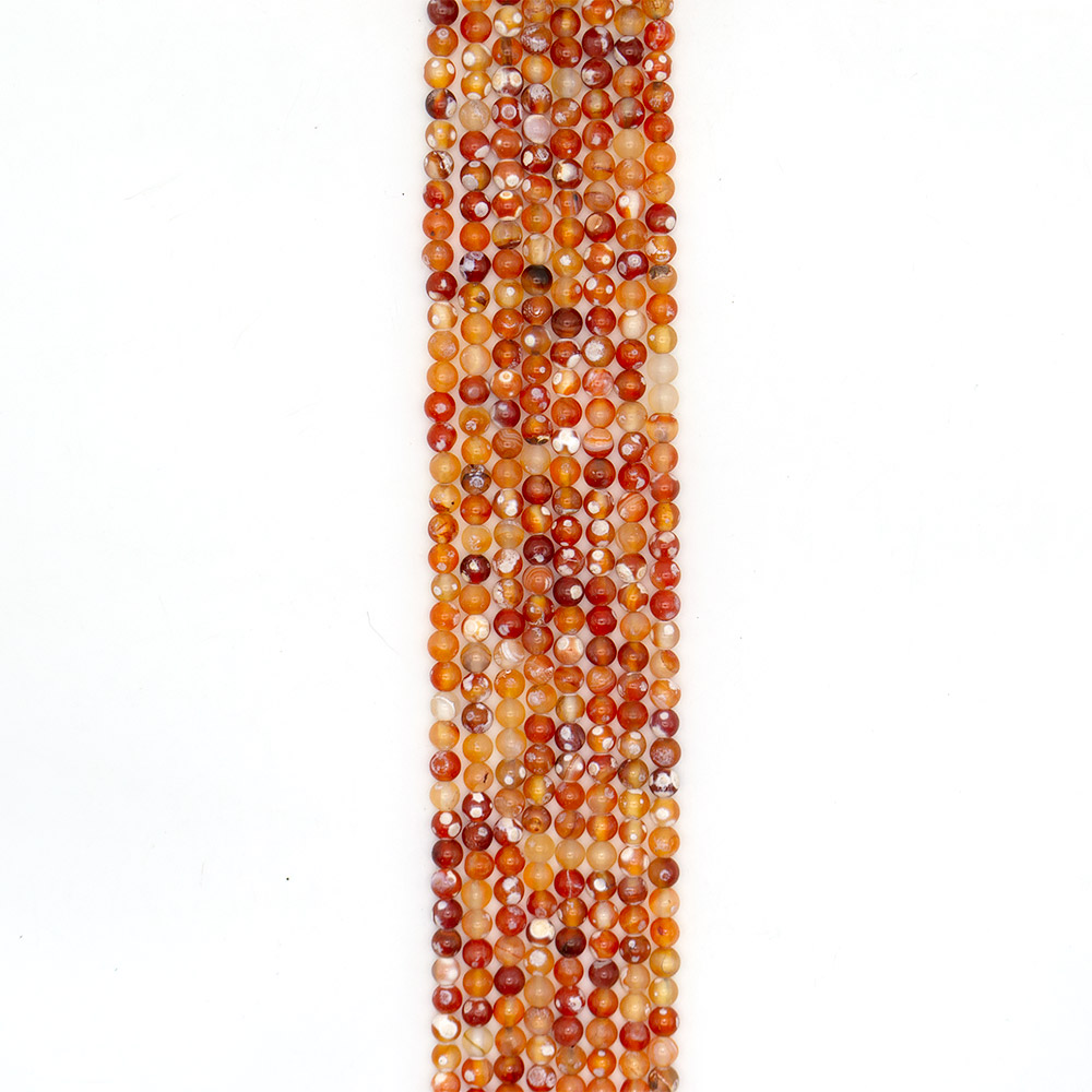 Фото товара агат "мозаика" шар цвет красно-белый 6 мм