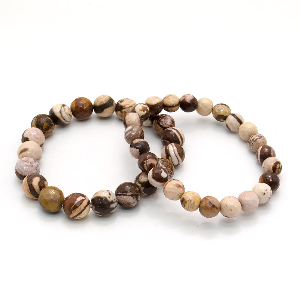 Фото товара браслет из яшмы зебровой грань