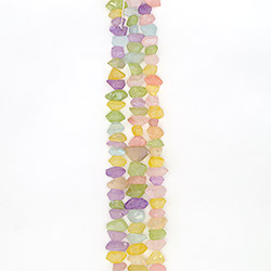 Кварц тонированный микс галтовка необработанная 15*10мм