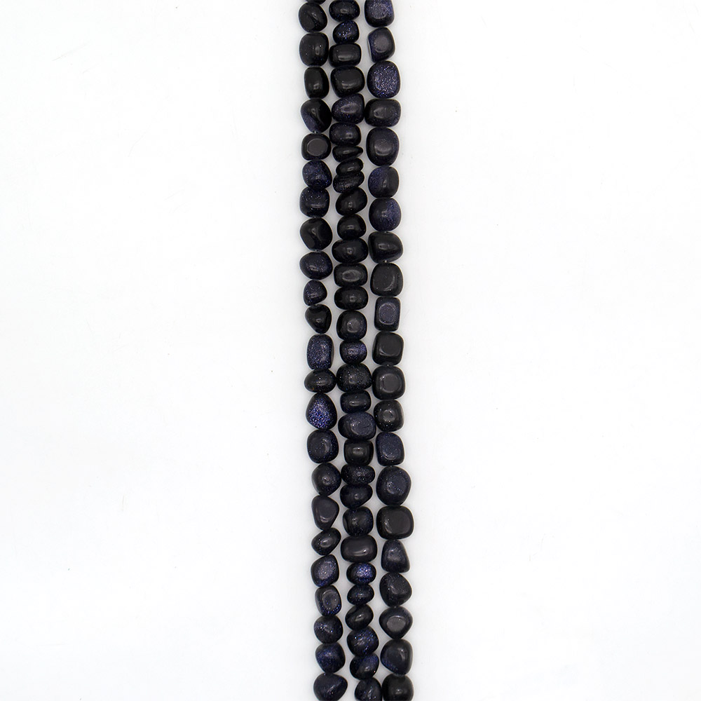 Фото товара авантюрин синтетический синий галтовка круглая