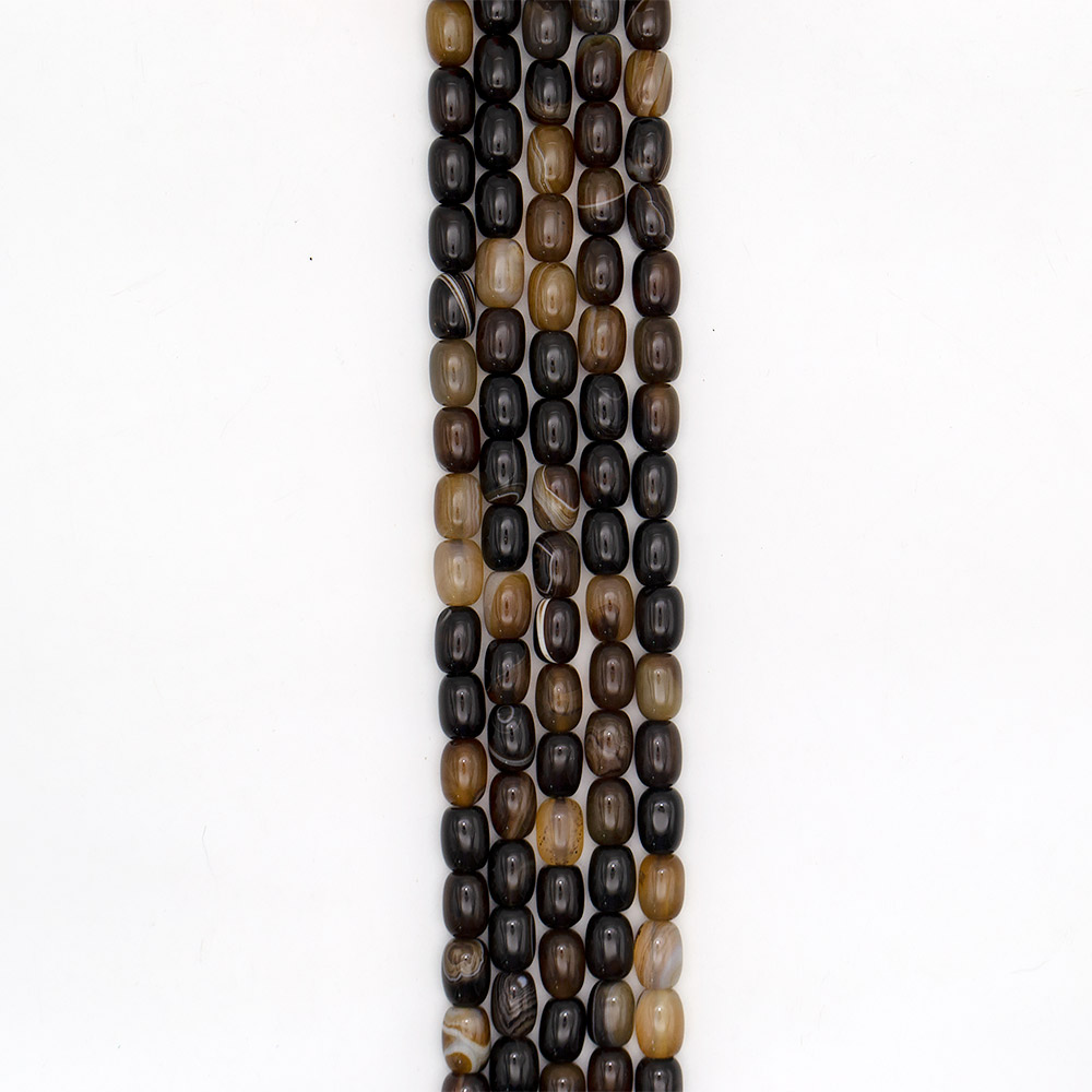 Фото товара агат бочата цвет коричневый 14*10 мм