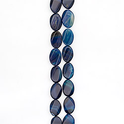 Агат таблетка цвет синий овальная витая 30*20 мм