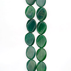 Агат таблетка цвет зеленый овальная витая 30*40 мм
