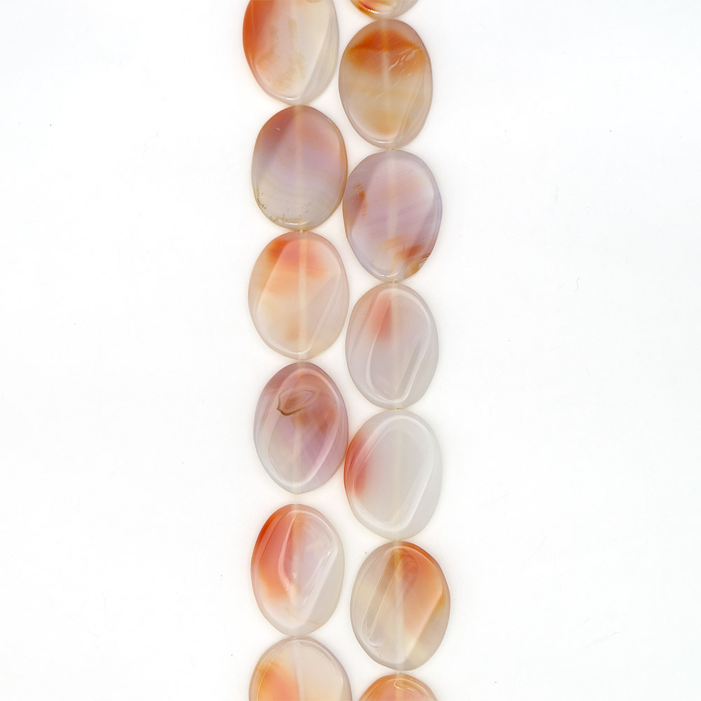 Фото товара агат таблетка цвет серо-бежевый овальная витая 30*40 мм