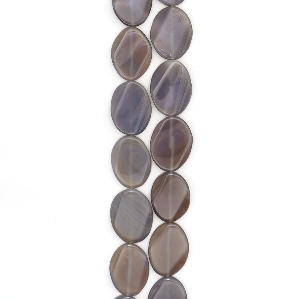 Фото товара агат таблетка цвет серый таблетка овальная витая 30*40 мм