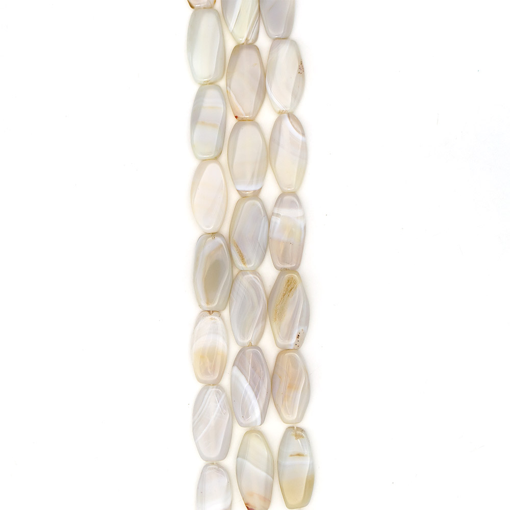 Фото товара агат таблетка цвет бело-серый овальная скошенная 30*16 мм