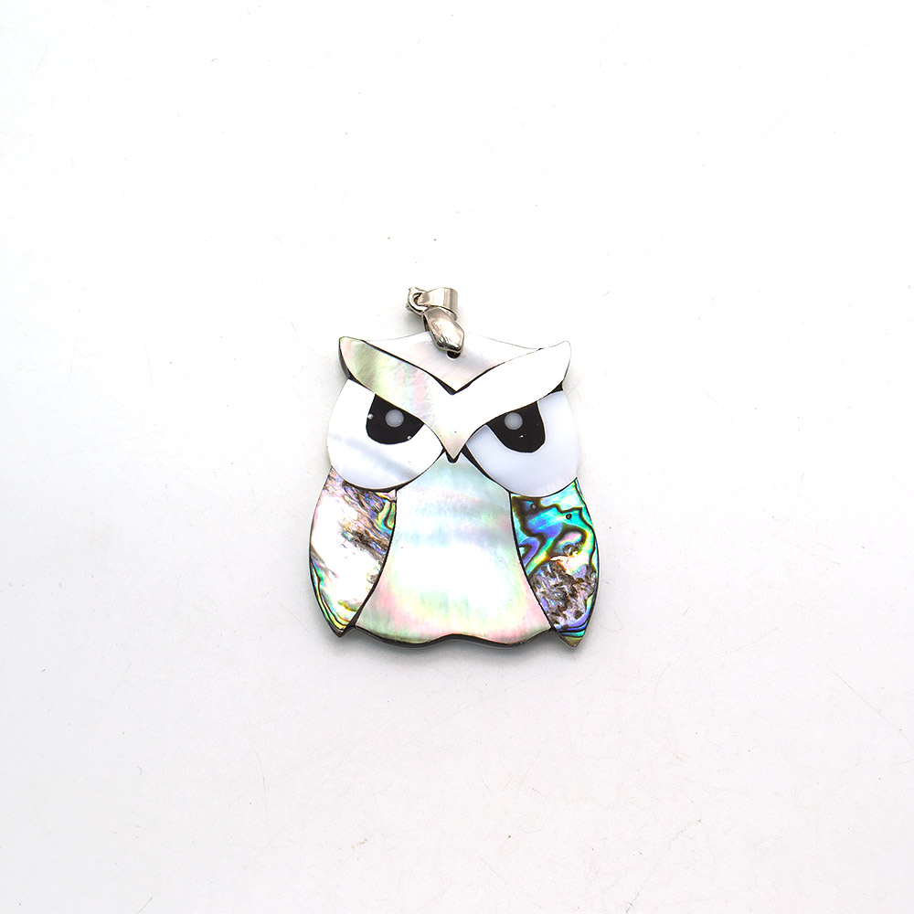 Фото товара кулон "сова" перламутр