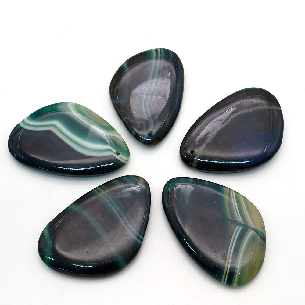 Фото товара кулон из агата сине-зеленого 40*60 мм