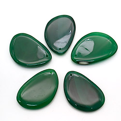 Кулон агат цвет зеленый 40*60 мм
