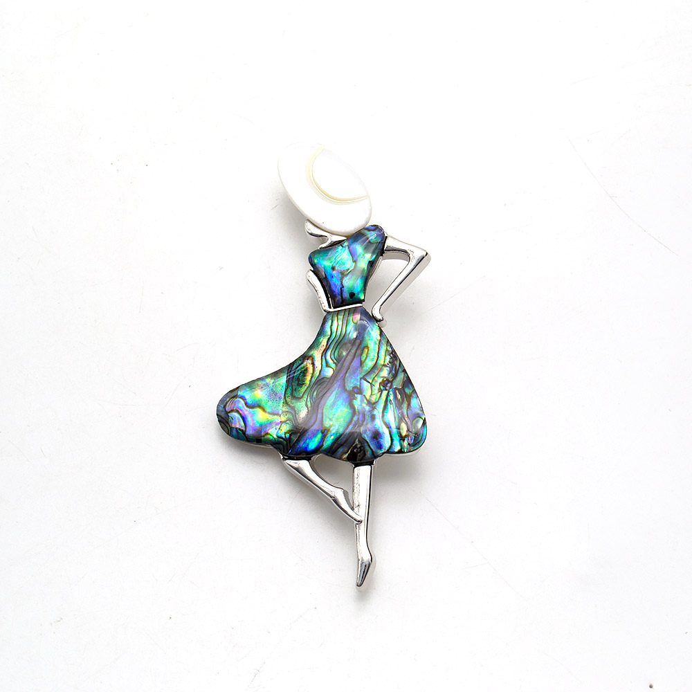 Фото товара брошь-кулон "балерина" гелиотис в шляпке