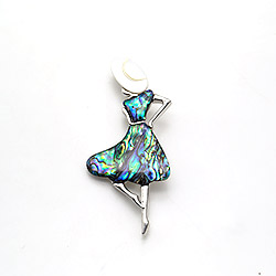 Брошь-кулон "Балерина" гелиотис в шляпке
