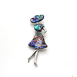 Брошь-кулон "Девушка-загадка" гелиотис