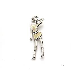 Брошь-кулон "Юность" перламутр