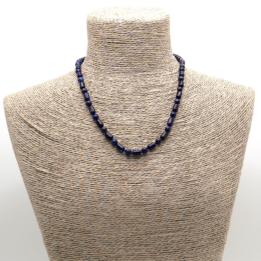 Фото товара бусы из лазурита бочонок 6*9 мм