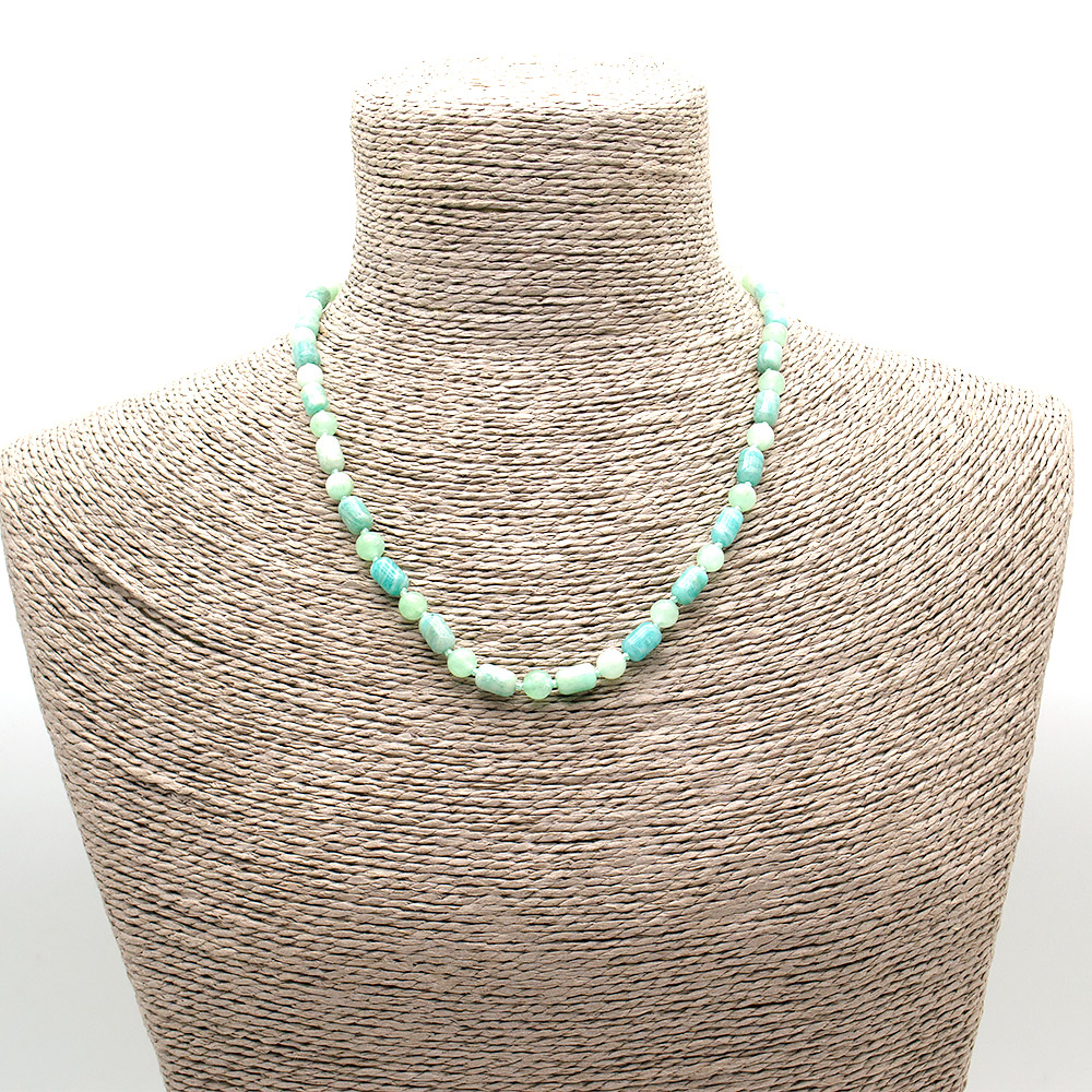 Фото товара бусы из амазонита бочонок 6*9мм