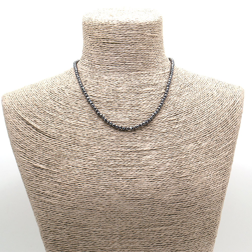 Фото товара бусы из гематита шар грань 3 мм