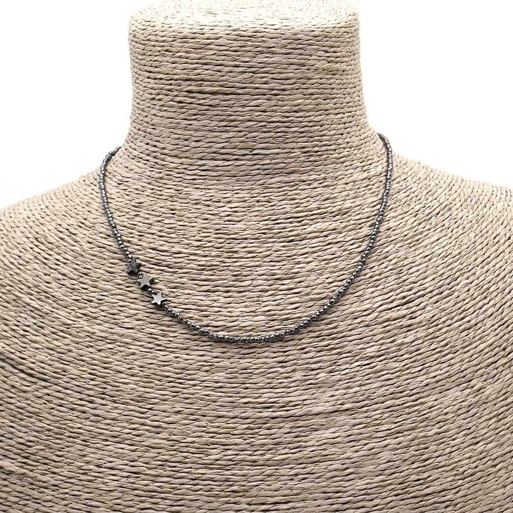 Фото товара бусы из гематита звезда 6мм