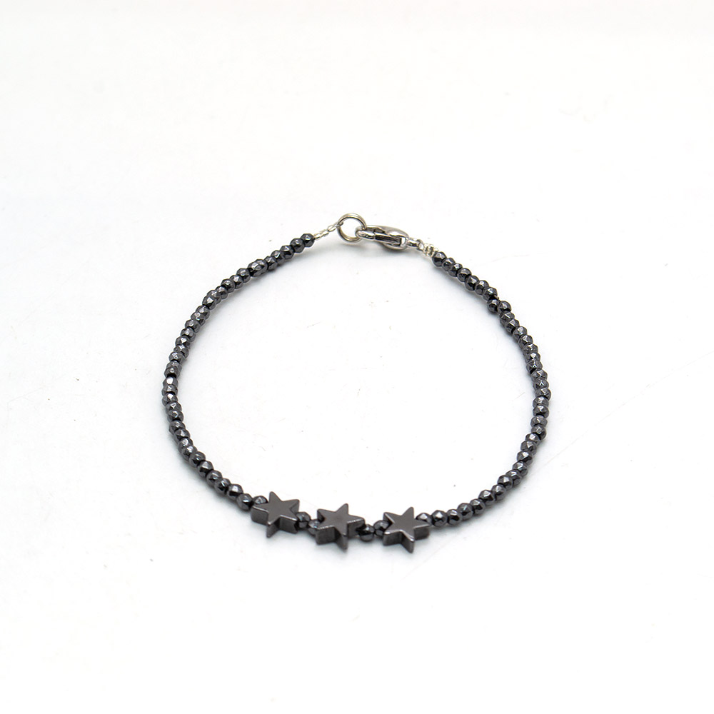 Фото товара браслет из гематита звезда 6мм