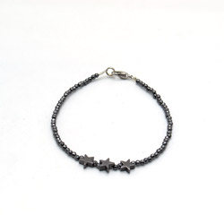 Браслет из гематита звезда 6мм