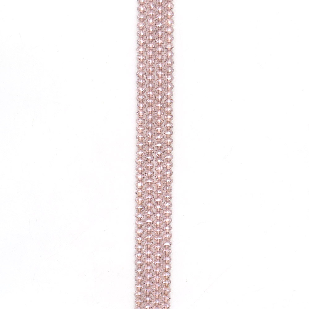 Фото товара циркон цвет розовый прозрачный мелкая грань 6*5мм