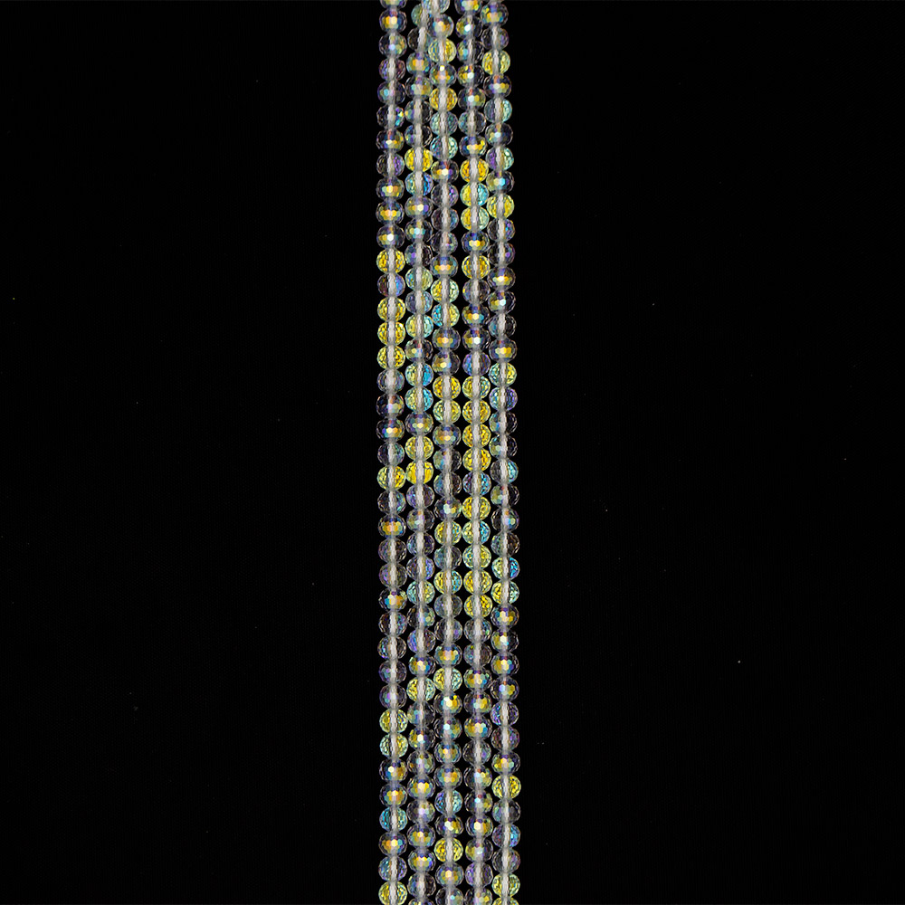 Фото товара циркон шар цвет белый хамелеон грань 6 мм