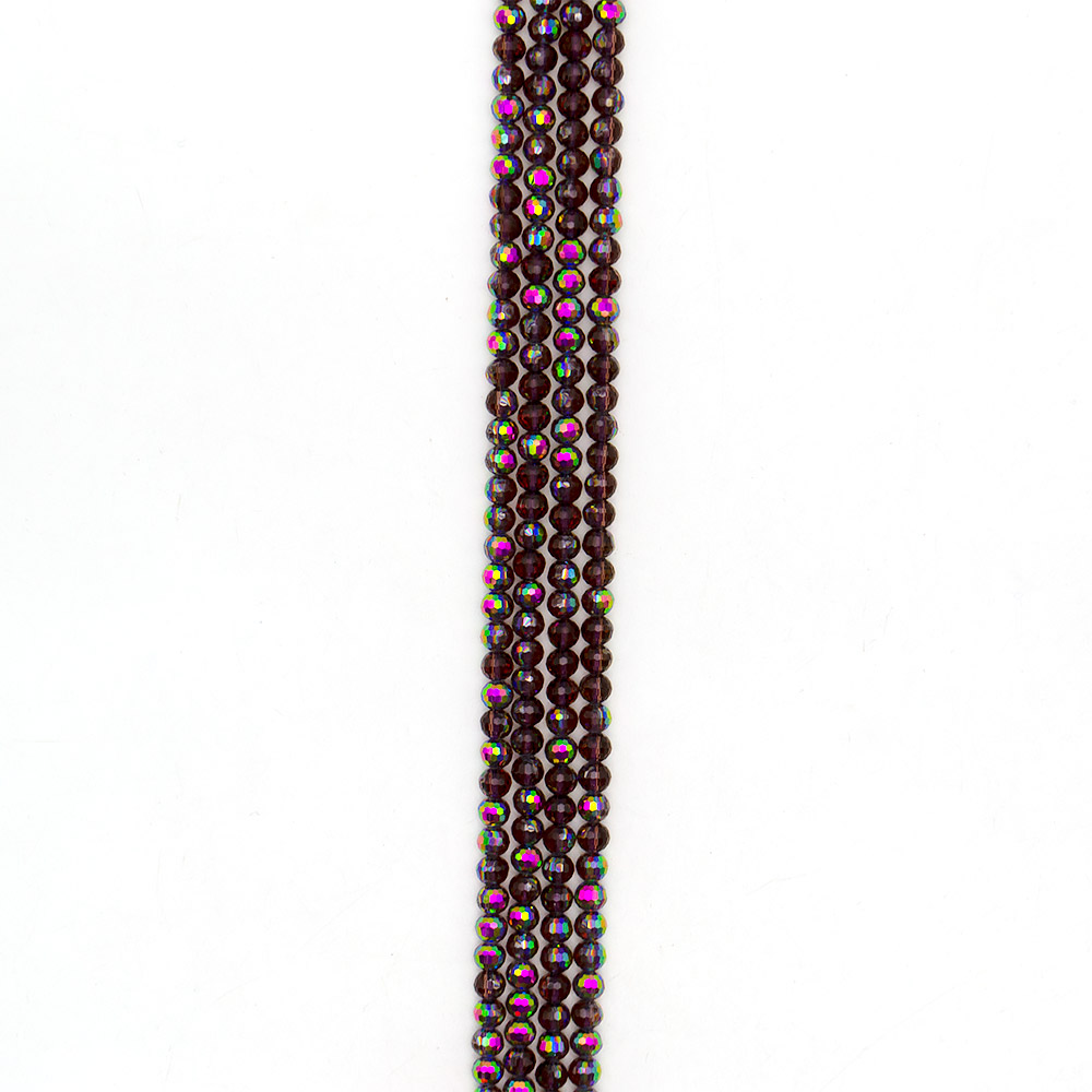 Фото товара циркон цвет бордовый хамелеон мелкая грань 6*5мм