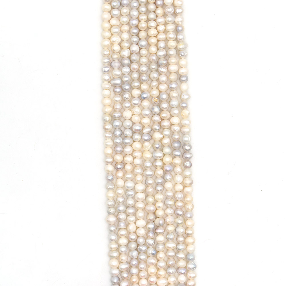 Фото товара жемчуг бело-серый 6мм