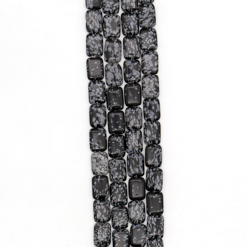 Фото товара обсидиан снежный таблетка прямоугольная 15*12мм