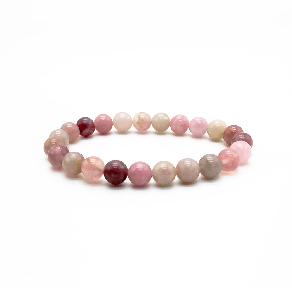 Фото товара браслет из розового кварца мадагаскарского "purple" 8мм