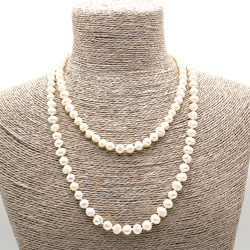 Бусы жемчуг белый 1м.20 см