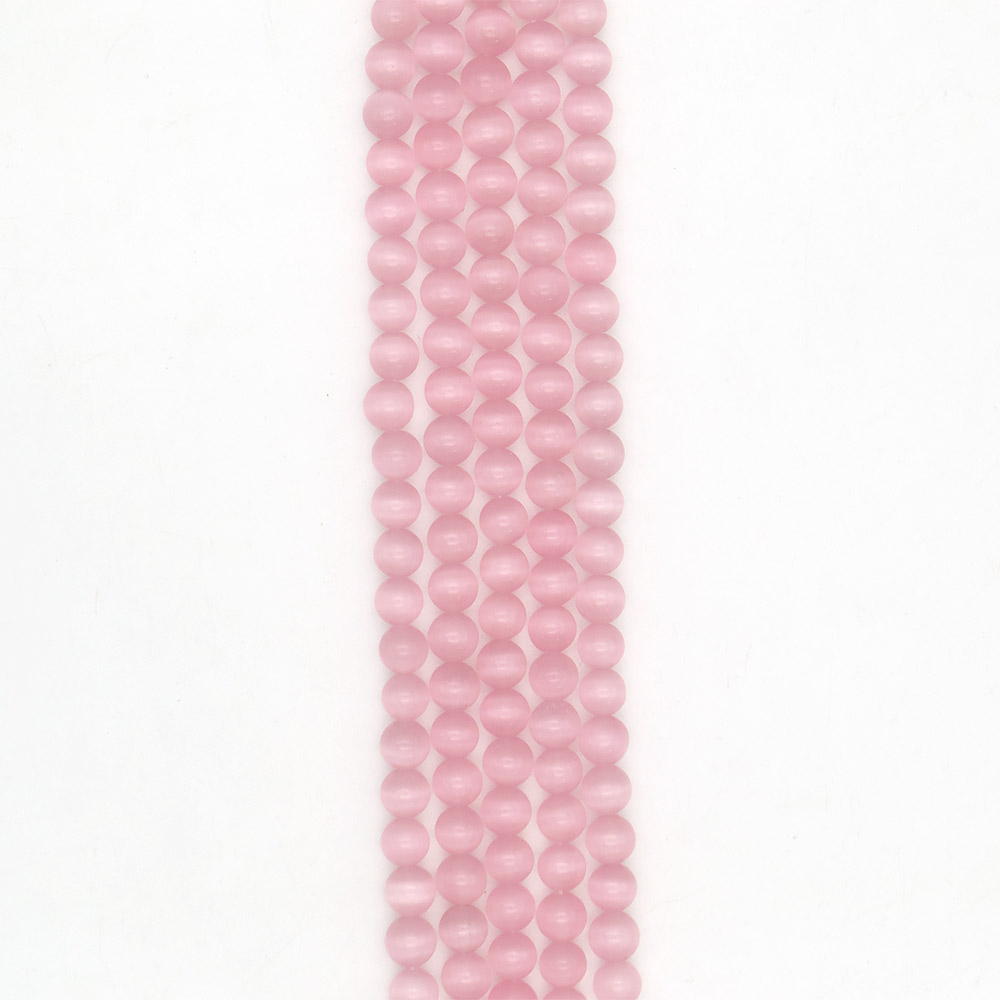 Фото товара кошачий глаз имитация цвет бледно-розовый 10 мм