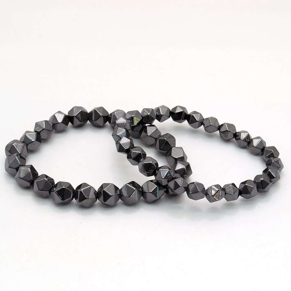 Фото товара браслет из гематита многогранник
