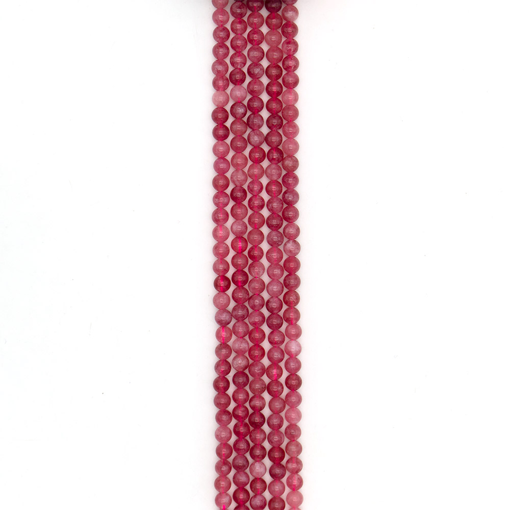 Фото товара кварц цвет розовый турмалин 6 мм