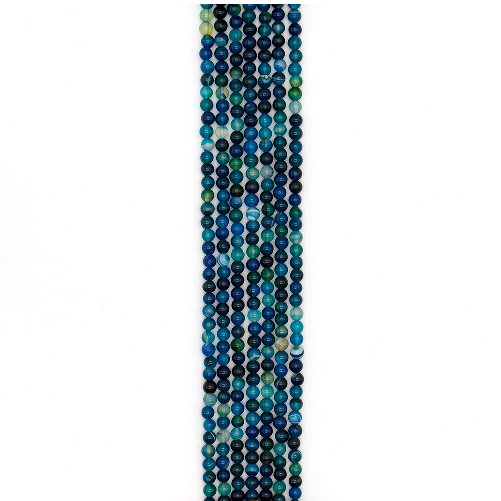 Фото товара агат шар цвет сине-зеленый темный 6 мм