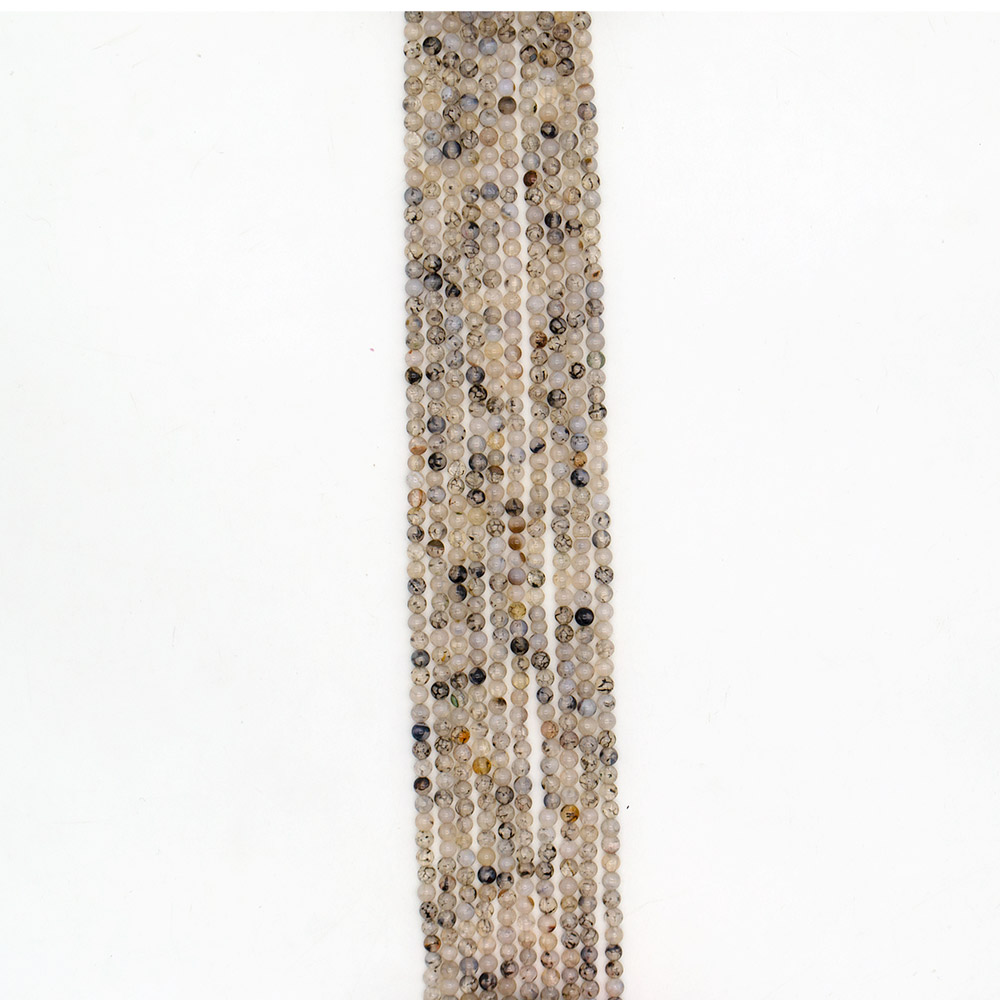 Фото товара агат кракле шар цвет черно-серый 4 мм