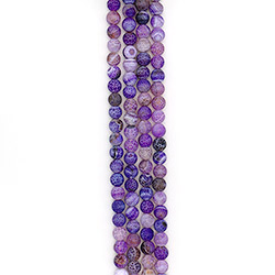 Агат кракле шар цвет фиолетовый яркий матовый 12 мм