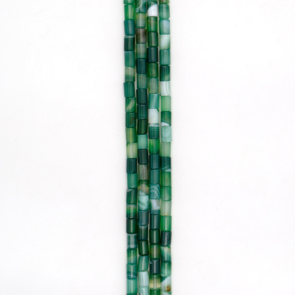 Фото товара агат цилиндр цвет зеленый 12х8 мм