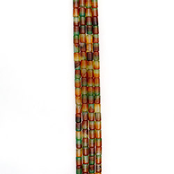 Фото товара агат цилиндр цвет коричнево-зеленый 12х8 мм