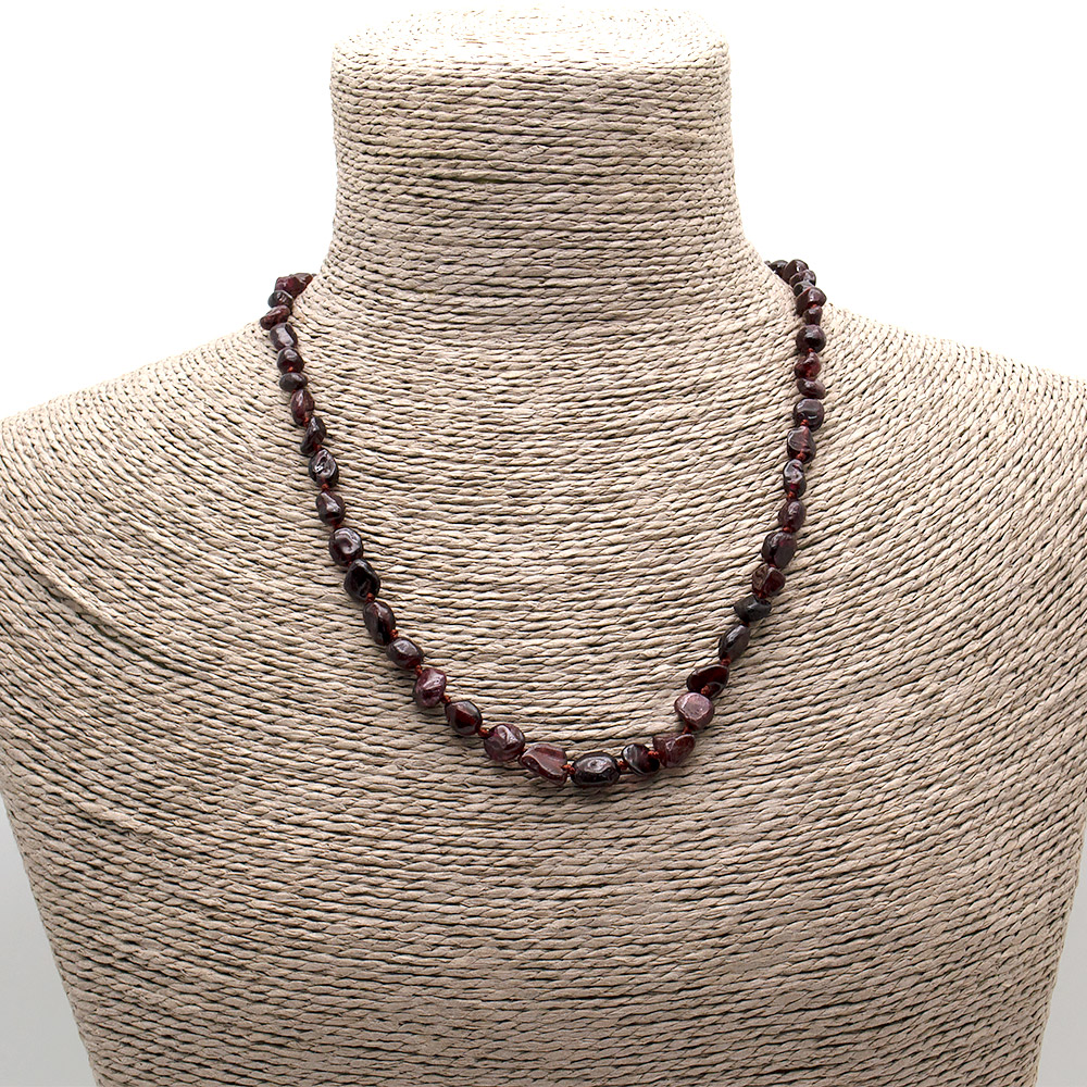 Фото товара бусы из граната галтовка 6*8мм